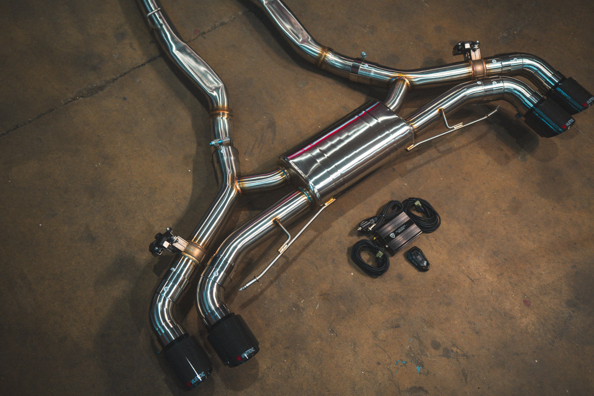 Valvetronic Designs - BMW X5M / X6M F95 / - BMW.F95.X5M.VSES.BR.BRSH, BMW.F95.X5M.VSES.BR.BLK, BMW.F95.X5M.VSES.BR.BRT, BMW.F95.X5M.VSES.BR.FC, BMW.F95.X5M.VSES.BR.RC, BMW.F95.X5M.VSES.TI.BRSH, BMW.F95.X5M.VSES.TI.BLK, BMW.F95.X5M.VSES.TI.BRT, BMW.F95.X5M