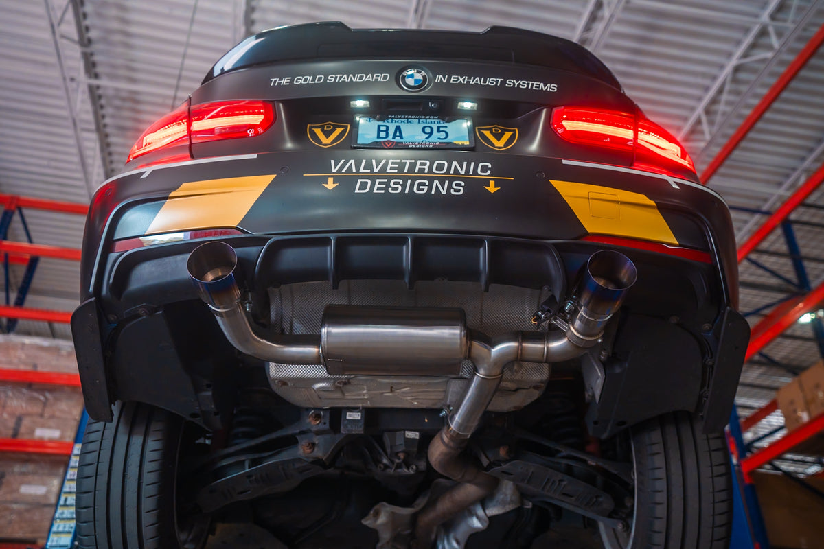 Valvetronic Designs - BMW F30 / F22 / F36 / F32 Valved Sport Exhaust System (Axleback) F chassis - BMW.F.VSES.BR.RC, BMW.F.VSES.BR.BRSH, BMW.F.VSES.BR.BRT, BMW.F.VSES.BR.BLK, BMW.F.VSES.BR.FC