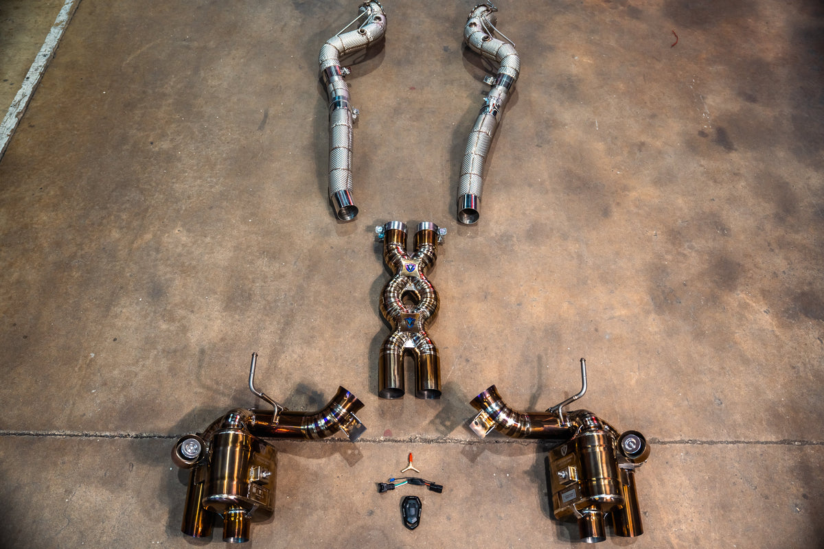 Valvetronic Designs - Ferrari F12 / 812 Valved Sport Exhaust System - FER.F12.VSES.TI