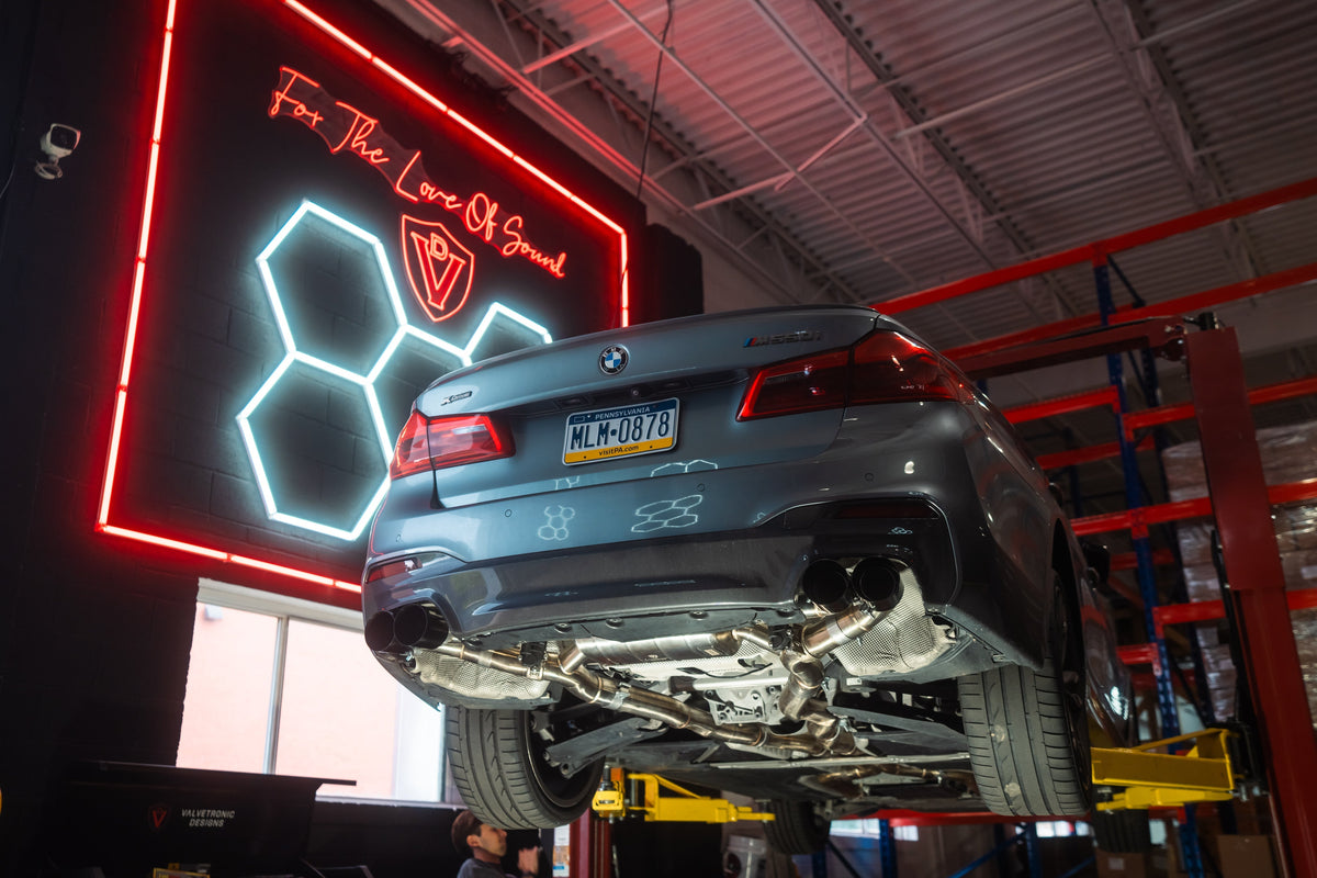 Valvetronic Designs - BMW G30 M550I Valved - BMW.G30.M550i.VSES.BR.BRSH, BMW.G30.M550i.VSES.BR.BRT, BMW.G30.M550i.VSES.BR.BLK, BMW.G30.M550i.VSES.BR.FC, BMW.G30.M550i.VSES.BR.RC, BMW.G30.M550i.VSES.TI.BRSH, BMW.G30.M550i.VSES.TI.BRT, BMW.G30.M550i.VSES.TI