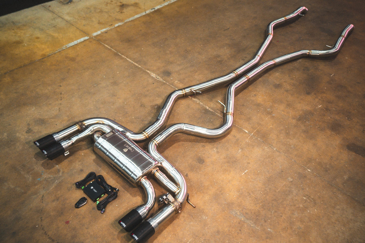 Valvetronic Designs - BMW X5M / X6M Valved - BMW.F85.X5M.VSES.BR.BRSH, BMW.F85.X5M.VSES.BR.BLK, BMW.F85.X5M.VSES.BR.BRT, BMW.F85.X5M.VSES.BR.FC, BMW.F85.X5M.VSES.BR.RC, BMW.F85.X5M.VSES.TI.BRSH, BMW.F85.X5M.VSES.TI.BLK, BMW.F85.X5M.VSES.TI.BRT, BMW.F85.X5