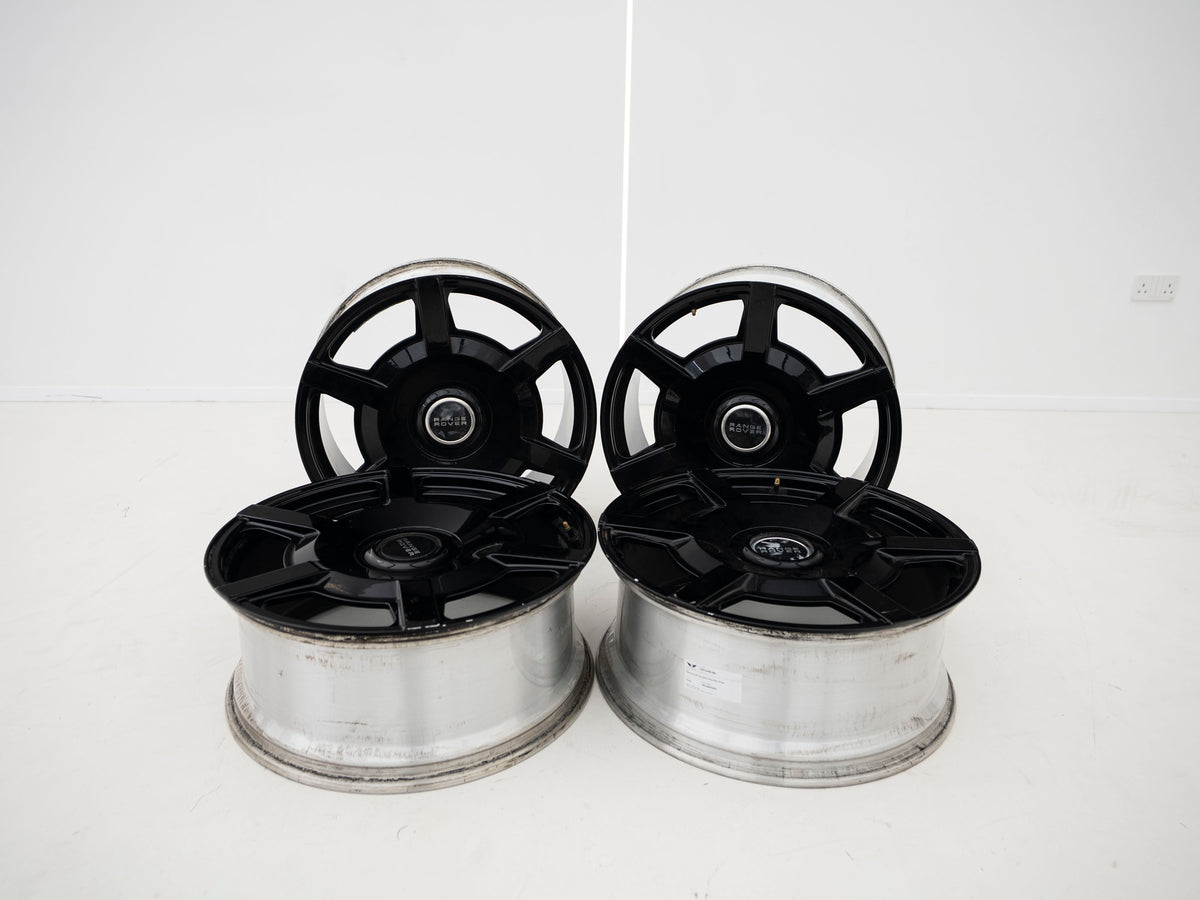 Aftermarket 23" Six-Spoke Gloss Black Wheel Set - Used