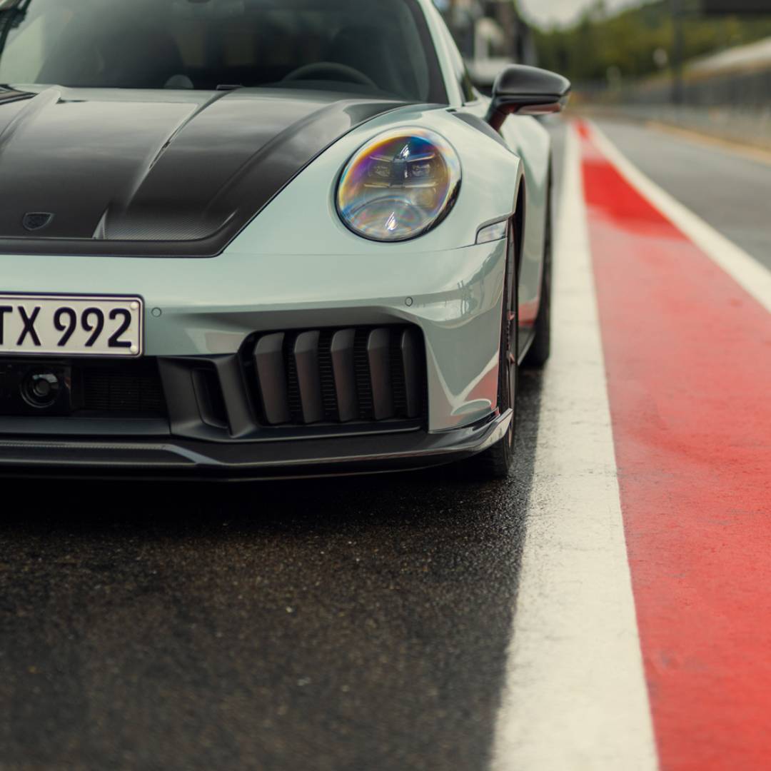 TECHART Front Spoiler Visible Carbon Matte for Porsche 911 992.1 — product image