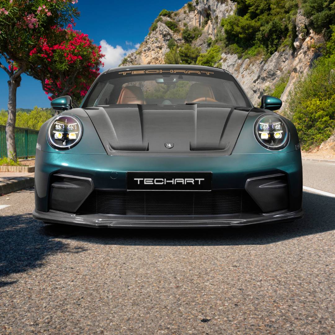 TECHART Front Intake Trims Carbon Glossy for Porsche 911 992.1 — product image