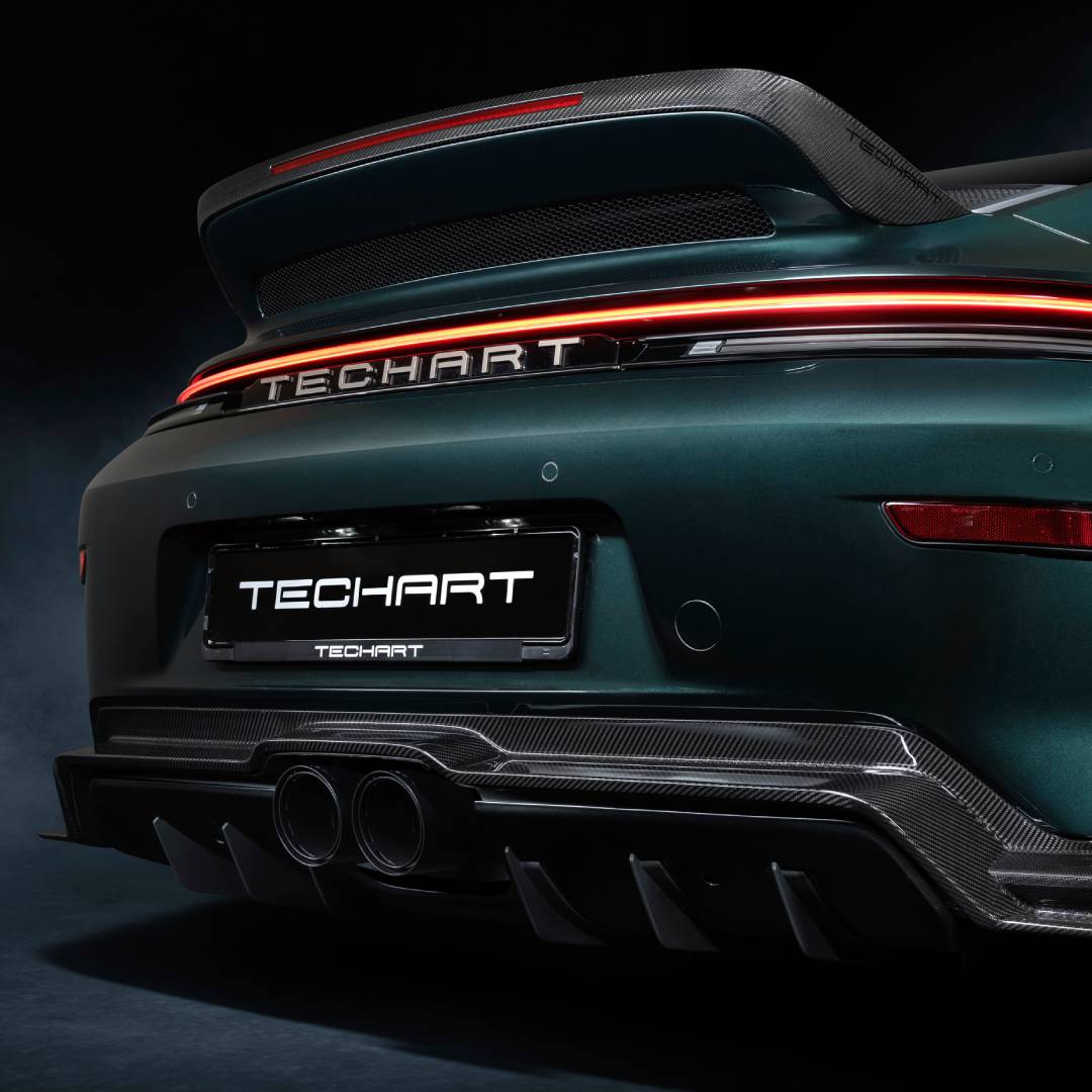 TECHART Rear Panel, Lower Part Carbon Glossy for Porsche 911 992.1 — product image
