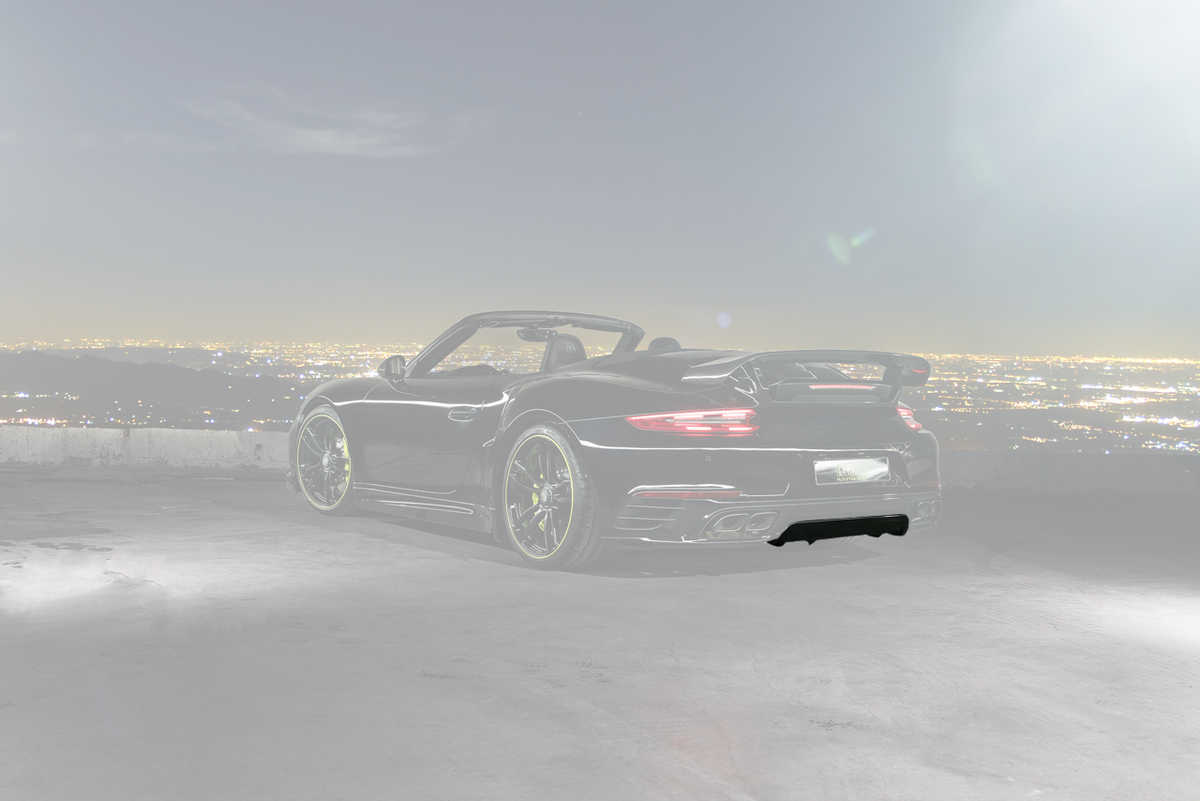 TECHART rear diffuser add-on fitted to Porsche 911 991.2 Turbo / Turbo S