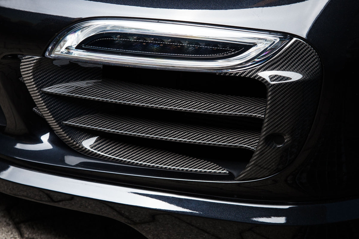 TECHART Carbon Air Intake Grille Trim Bars for Porsche 911 991.1 Turbo S