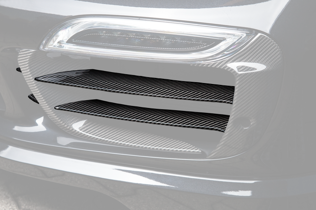 TECHART Carbon Air Intake Grille Trim Bars for Porsche 911 991.1 Turbo S