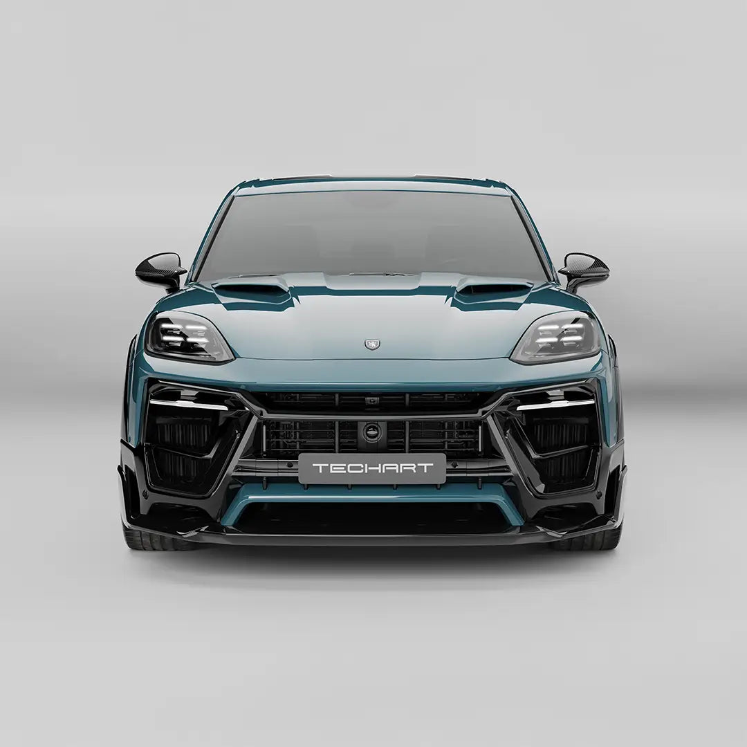 TECHART MAGNUM aero kit front view; vehicle shown with optional wheels, hood and other equipment