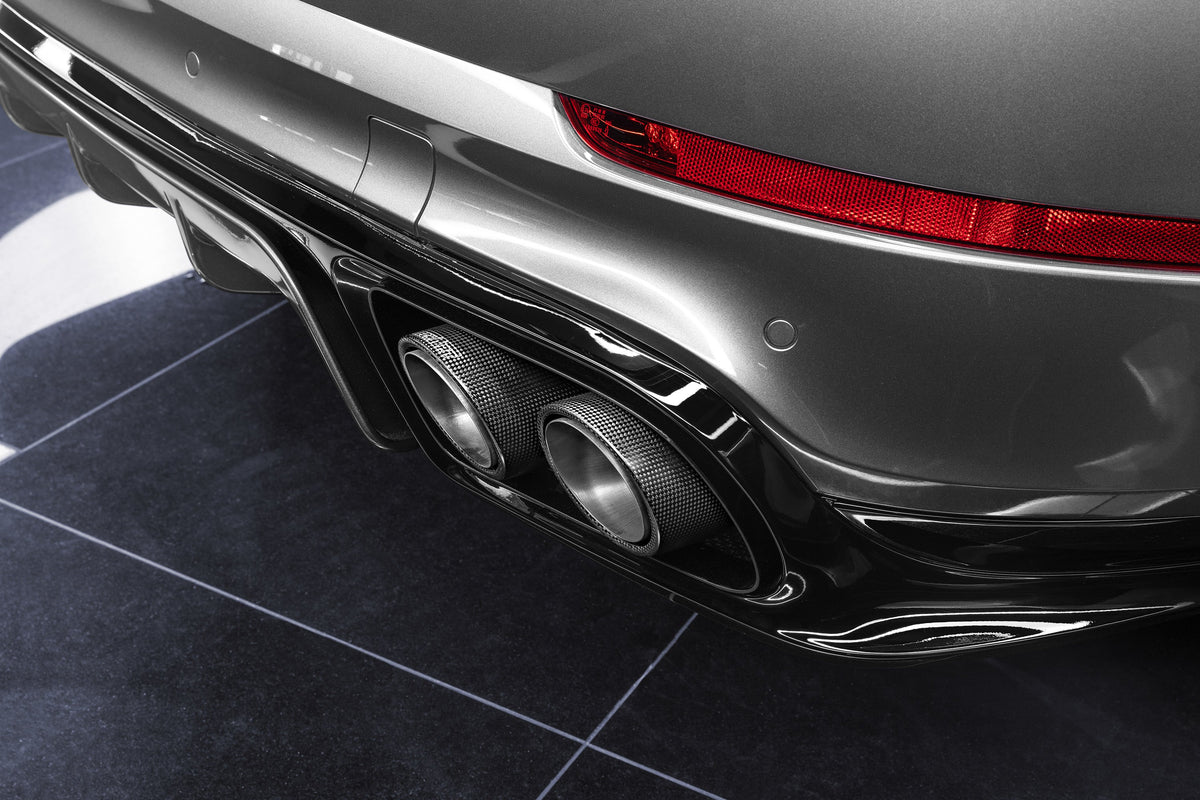 TECHART Titanium Tailpipe Kit with Carbon Trim for Porsche Cayenne E3.1 / E3.2