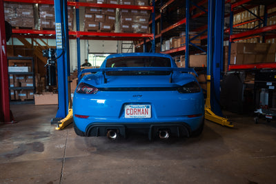 Valvetronic Designs - Valvetronic Valved Sport Exhaust System for Porsche 718 GT4 / GTS/ Boxster Spyder - POR.718.GT4.VSES.TI