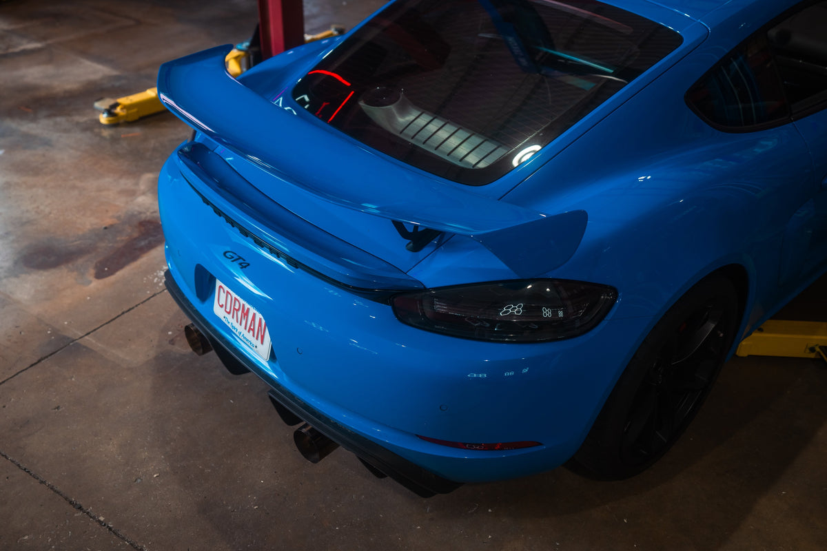 Valvetronic Designs - Valvetronic Valved Sport Exhaust System for Porsche 718 GT4 / GTS/ Boxster Spyder - POR.718.GT4.VSES.TI