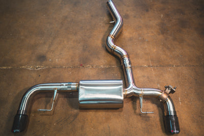 Valvetronic Designs - BMW G20/G22 330i/430i Valved Axleback Exhaust System - BMW.G20.330i.AXL.BR.BRSH, BMW.G20.330i.AXL.BR.BRT, BMW.G20.330i.AXL.BR.BLK, BMW.G20.330i.AXL.BR.FC, BMW.G20.330i.AXL.BR.RC
