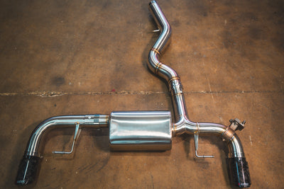 Valvetronic Designs - BMW G20/G22 330i/430i Valved Axleback Exhaust System - BMW.G20.330i.AXL.BR.BRSH, BMW.G20.330i.AXL.BR.BRT, BMW.G20.330i.AXL.BR.BLK, BMW.G20.330i.AXL.BR.FC, BMW.G20.330i.AXL.BR.RC