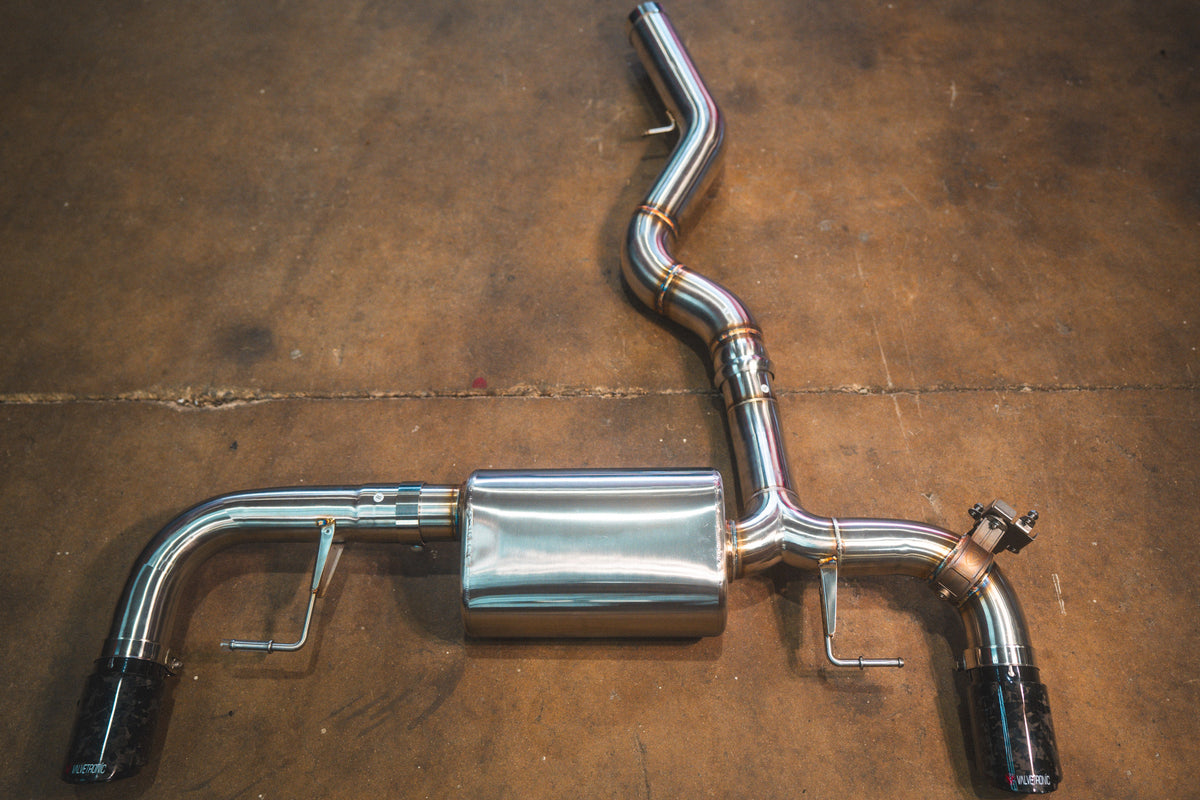 Valvetronic Designs - BMW G20/G22 330i/430i Valved Axleback Exhaust System - BMW.G20.330i.AXL.BR.BRSH, BMW.G20.330i.AXL.BR.BRT, BMW.G20.330i.AXL.BR.BLK, BMW.G20.330i.AXL.BR.FC, BMW.G20.330i.AXL.BR.RC