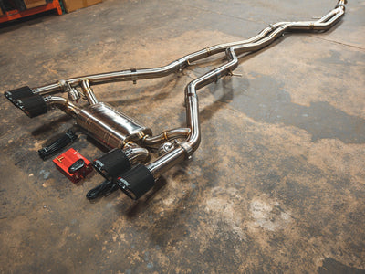 Valvetronic Designs - BMW F87 M2 Valved Sport Exhaust System (N55) - BMW.F87.M2.VSES.BR.BRSH, BMW.F87.M2.VSES.BR.BRT, BMW.F87.M2.VSES.BR.BLK, BMW.F87.M2.VSES.BR.FC, BMW.F87.M2.VSES.BR.RC