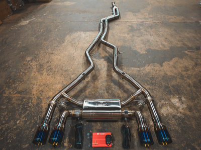 Valvetronic Designs - BMW F87 M2 Valved Sport Exhaust System (N55) - BMW.F87.M2.VSES.BR.BRSH, BMW.F87.M2.VSES.BR.BRT, BMW.F87.M2.VSES.BR.BLK, BMW.F87.M2.VSES.BR.FC, BMW.F87.M2.VSES.BR.RC