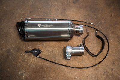 Valvetronic Designs - Valvetronic Motorcycle Valved Muffler - VTD.BIKE.SB.UVM.ANG.38MM, VTD.BIKE.SB.UVM.STR.38MM, VTD.BIKE.SB.UVM.ANG.44MM, VTD.BIKE.SB.UVM.STR.44MM, VTD.BIKE.SB.UVM.ANG.50MM, VTD.BIKE.SB.UVM.STR.50MM