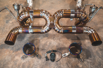 Valvetronic Designs - Ferrari F8 Valved Sport Exhaust System - FER.F8.VSES.TI