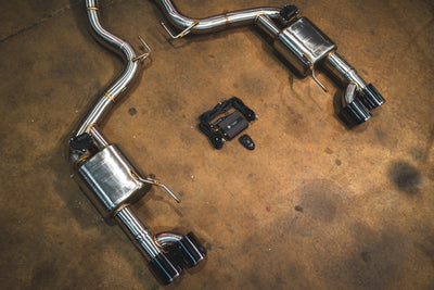 Valvetronic Designs - Ford Mustang GT S550 Valved Sport Exhaust System - FRD.S550.S650.VSES.BR, FRD.S550.S650.VSES.TI