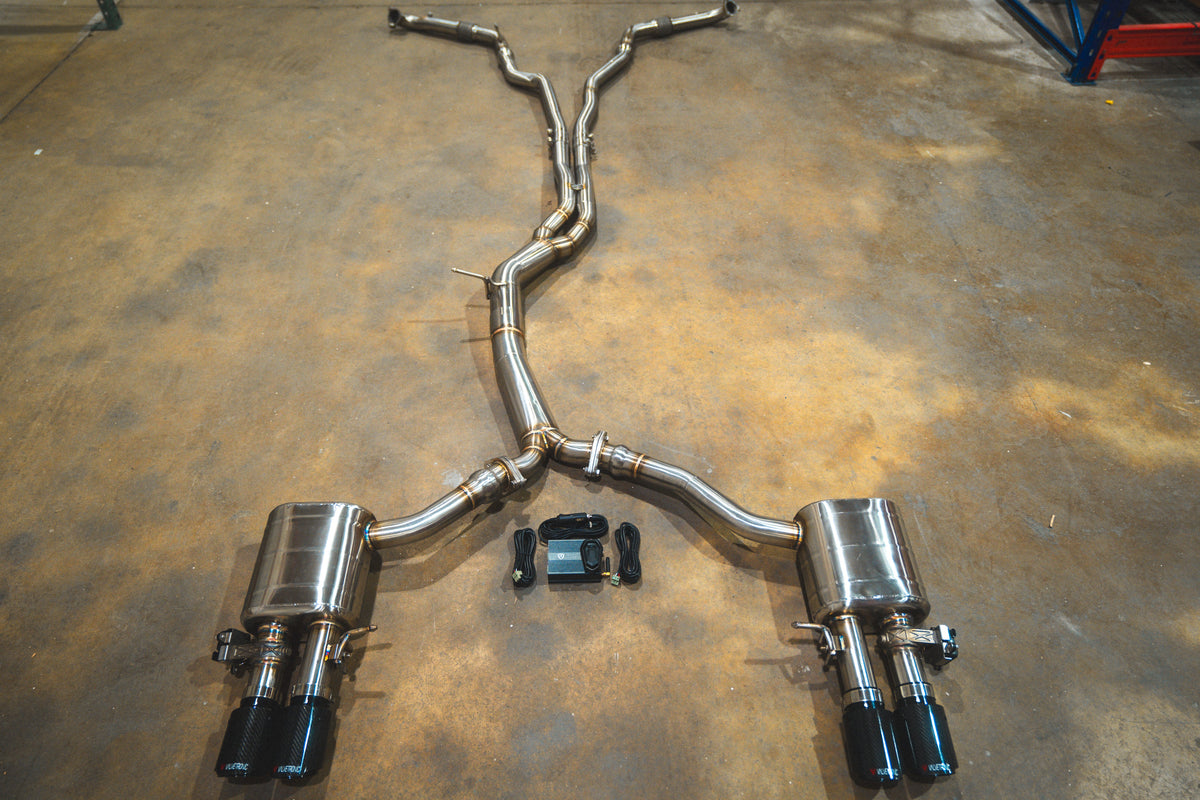 Valvetronic Designs - Audi B9 S4 / S5 Valved Sport Exhaust System - AUD.B9.S4.VSES.BR.BRSH, AUD.B9.S4.VSES.BR.BRT, AUD.B9.S4.VSES.BR.BLK, AUD.B9.S4.VSES.BR.RC, AUD.B9.S4.VSES.BR.FC