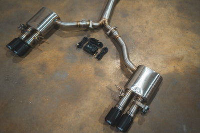 Valvetronic Designs - Audi B9 S4 / S5 Valved Sport Exhaust System - AUD.B9.S4.VSES.BR.BRSH, AUD.B9.S4.VSES.BR.BRT, AUD.B9.S4.VSES.BR.BLK, AUD.B9.S4.VSES.BR.RC, AUD.B9.S4.VSES.BR.FC