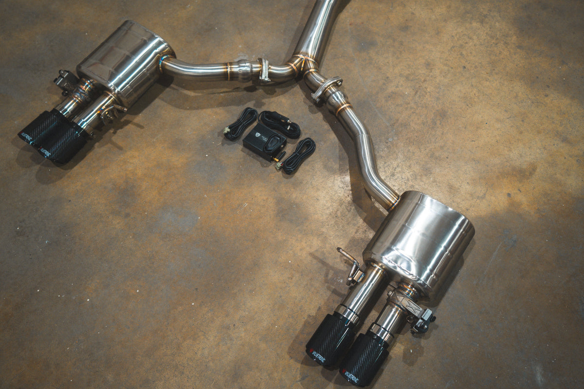 Valvetronic Designs - Audi B9 S4 / S5 Valved Sport Exhaust System - AUD.B9.S4.VSES.BR.BRSH, AUD.B9.S4.VSES.BR.BRT, AUD.B9.S4.VSES.BR.BLK, AUD.B9.S4.VSES.BR.RC, AUD.B9.S4.VSES.BR.FC