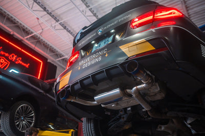 Valvetronic Designs - BMW F30 / F22 / F36 / F32 Valved Sport Exhaust System (Axleback) F chassis - BMW.F.VSES.BR.RC, BMW.F.VSES.BR.BRSH, BMW.F.VSES.BR.BRT, BMW.F.VSES.BR.BLK, BMW.F.VSES.BR.FC