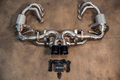 Valvetronic Designs - Valvetronic Valved Sport Exhaust System for Porsche 992 GT3/RS - POR.992.GT3.VSES.BR, POR.992.GT3.VSES.TI, POR.992.GT3.F1.TI