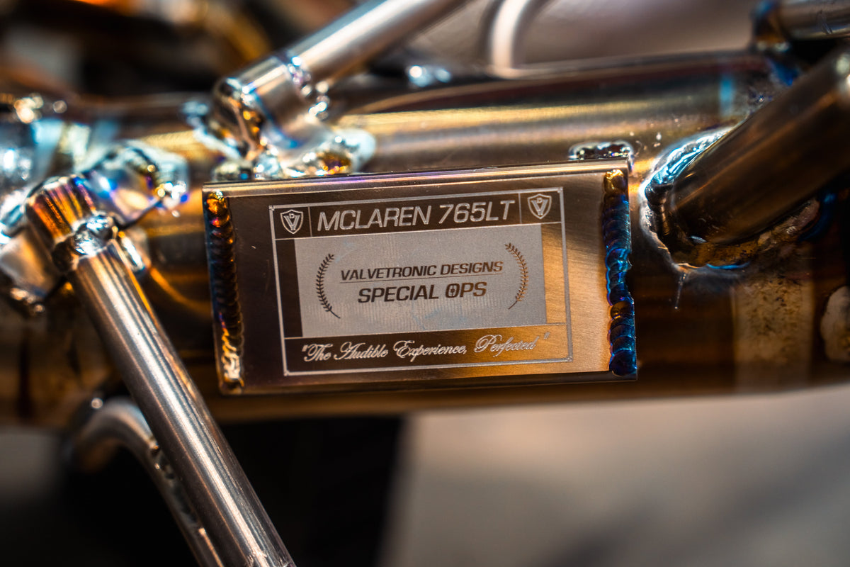 Valvetronic Designs - Mclaren 765LT F1 Race Exhaust System - MAC.765LT.F1.TI