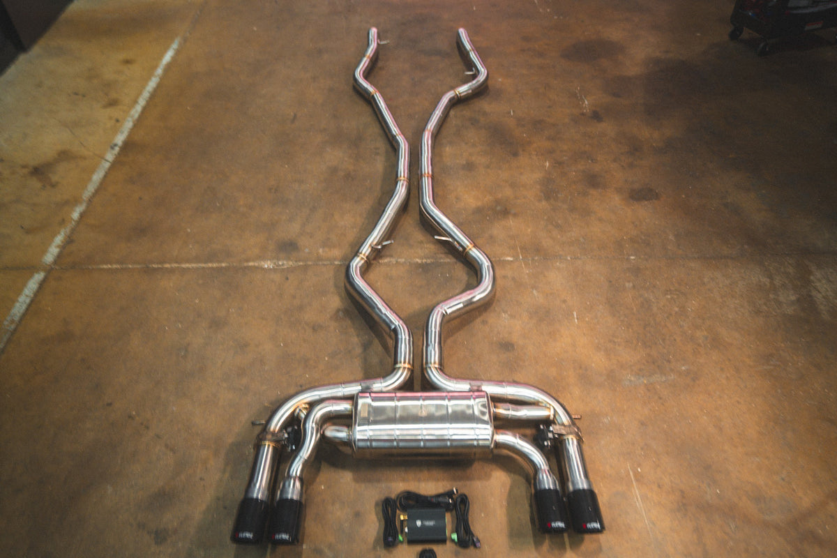 Valvetronic Designs - BMW X5M / X6M Valved - BMW.F85.X5M.VSES.BR.BRSH, BMW.F85.X5M.VSES.BR.BLK, BMW.F85.X5M.VSES.BR.BRT, BMW.F85.X5M.VSES.BR.FC, BMW.F85.X5M.VSES.BR.RC, BMW.F85.X5M.VSES.TI.BRSH, BMW.F85.X5M.VSES.TI.BLK, BMW.F85.X5M.VSES.TI.BRT, BMW.F85.X5