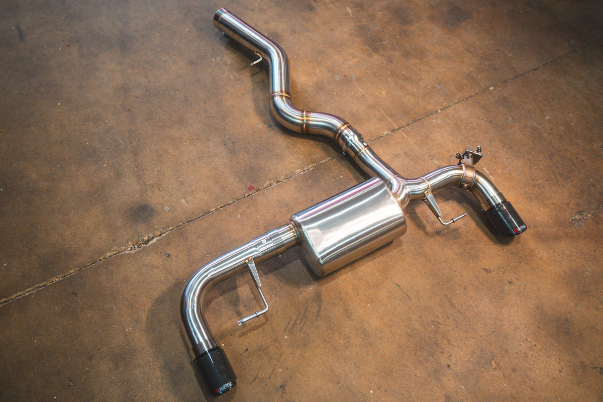 Valvetronic Designs - BMW G20/G22 330i/430i Valved Axleback Exhaust System - BMW.G20.330i.AXL.BR.BRSH, BMW.G20.330i.AXL.BR.BRT, BMW.G20.330i.AXL.BR.BLK, BMW.G20.330i.AXL.BR.FC, BMW.G20.330i.AXL.BR.RC
