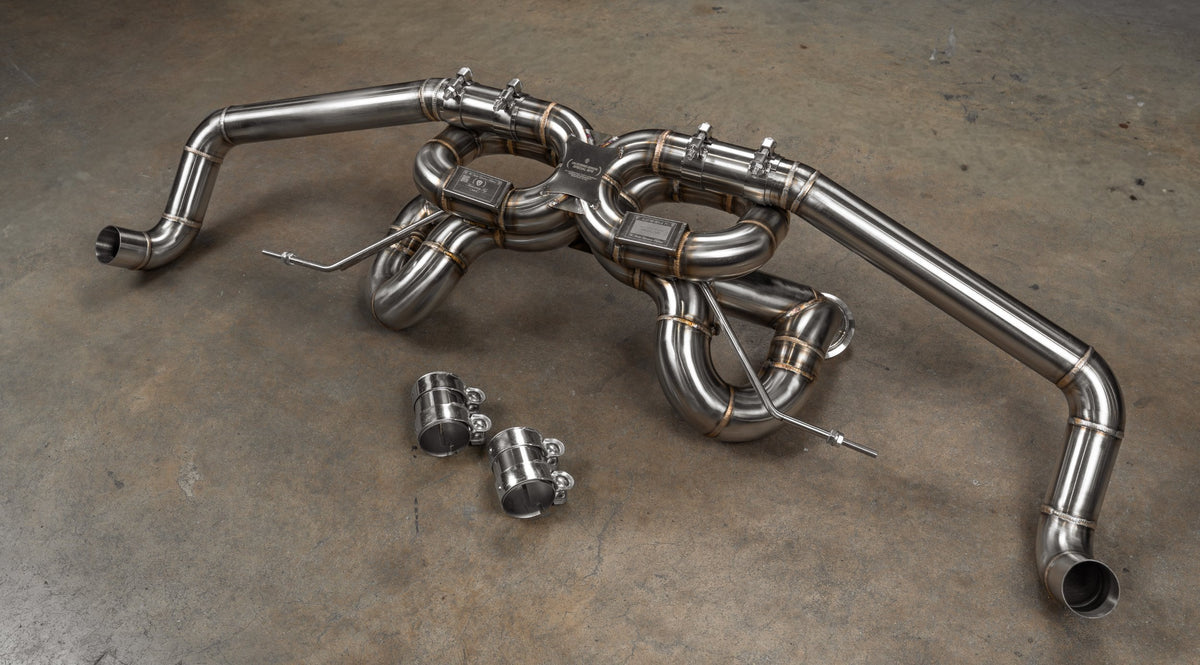 Valvetronic Designs - Audi R8 True F1 Exhaust System - AUD.R8.V10.GEN2.F1.BR, AUD.R8.V10.GEN2.F1.TI, AUD.R8.V10.GEN1.F1.BR