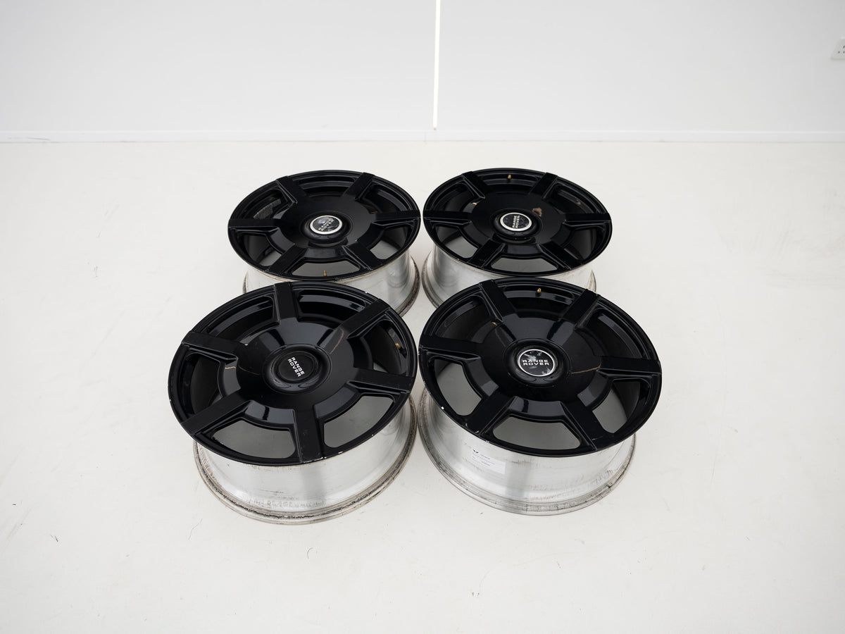Aftermarket 23" Six-Spoke Gloss Black Wheel Set - Used