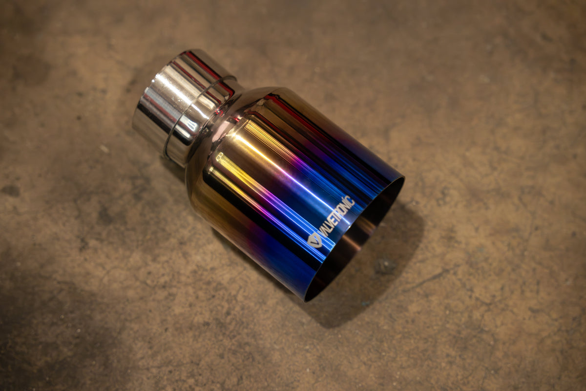 Valvetronic Designs - Valvetronic Designs 4.0 Inch Outlet Exhaust Tips (Exclusive) - VTD.TIP.SLVE.25.40.RC, VTD.TIP.SLVE.30.40.RC, VTD.TIP.SW.25.40.TIBRT, VTD.TIP.SW.30.40.TIBRT