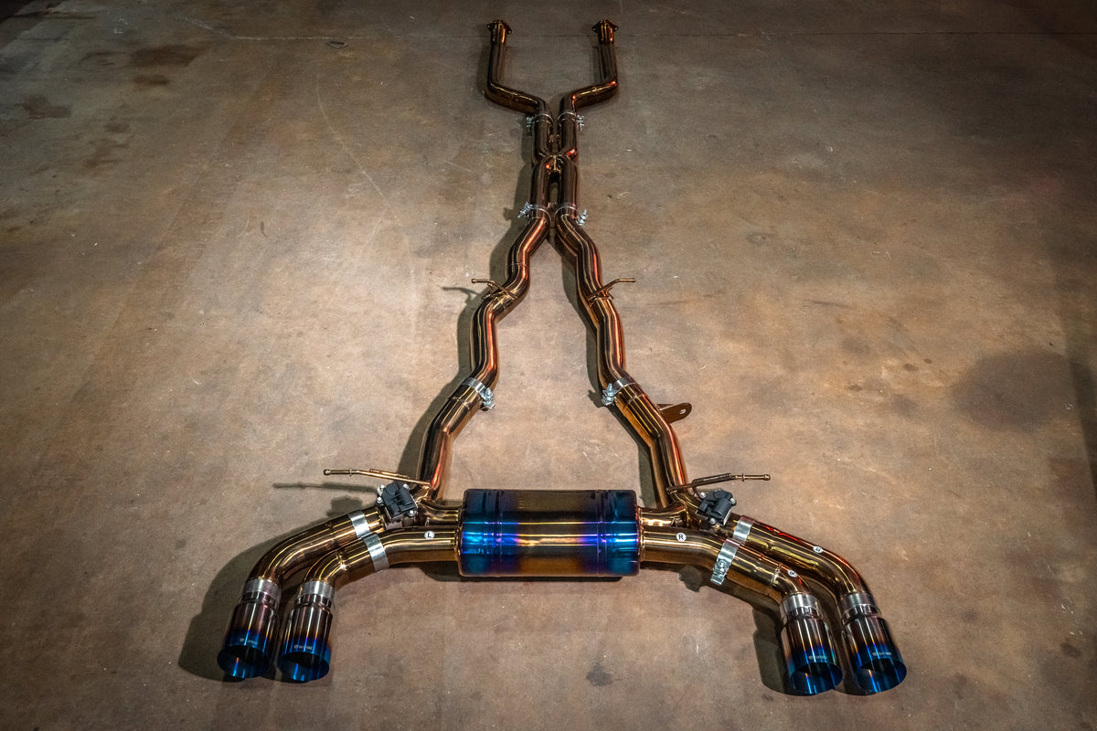 Valvetronic Designs - BMW G90 M5 Valved Sport Exhaust System - BMW.G90.M5.VSES.TI.TIBRT, BMW.G90.M5.VSES.TI.BRSH, BMW.G90.M5.VSES.TI.BRT, BMW.G90.M5.VSES.TI.BLK, BMW.G90.M5.VSES.TI.FC, BMW.G90.M5.VSES.TI.RC