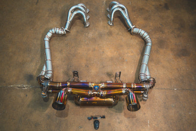 Valvetronic Designs - Valvetronic Valved Sport Exhaust System for Porsche 718 GT4 / GTS/ Boxster Spyder - POR.718.GT4.VSES.TI