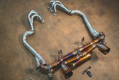 Valvetronic Designs - Valvetronic Valved Sport Exhaust System for Porsche 718 GT4 / GTS/ Boxster Spyder - POR.718.GT4.VSES.TI