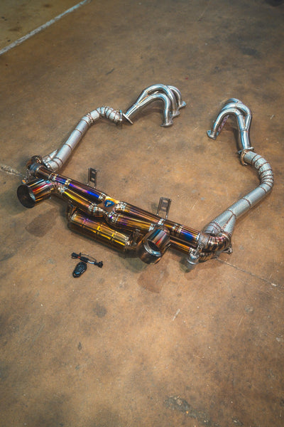 Valvetronic Designs - Valvetronic Valved Sport Exhaust System for Porsche 718 GT4 / GTS/ Boxster Spyder - POR.718.GT4.VSES.TI
