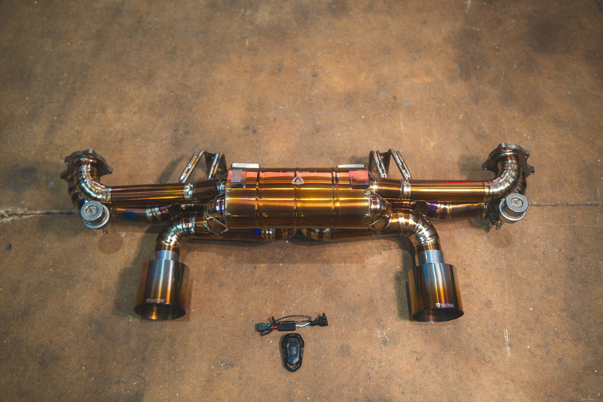 Valvetronic Designs - Valvetronic Valved Sport Exhaust System for Porsche 718 GT4 / GTS/ Boxster Spyder - POR.718.GT4.VSES.TI