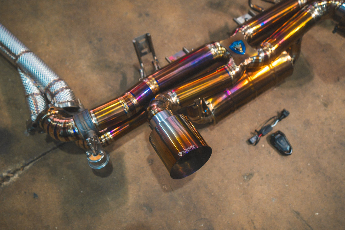 Valvetronic Designs - Valvetronic Valved Sport Exhaust System for Porsche 718 GT4 / GTS/ Boxster Spyder - POR.718.GT4.VSES.TI