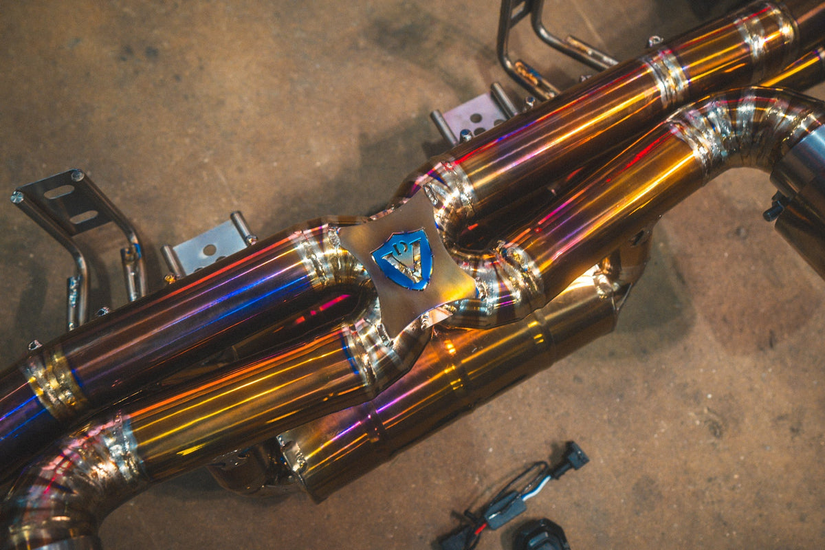 Valvetronic Designs - Valvetronic Valved Sport Exhaust System for Porsche 718 GT4 / GTS/ Boxster Spyder - POR.718.GT4.VSES.TI