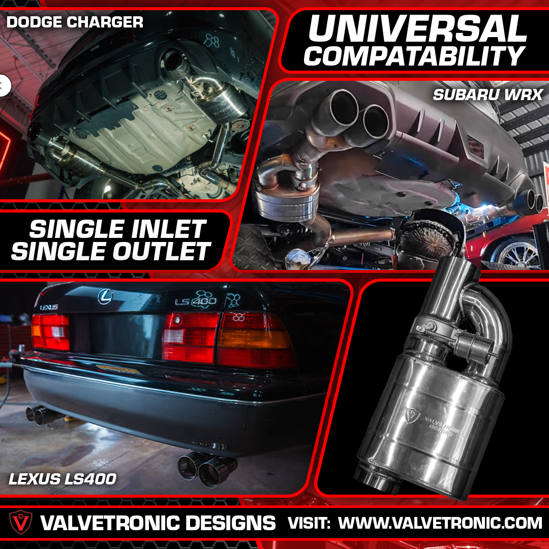 Valvetronic Designs - Truck/SUV Valved Muf - OFF.UVM.63MM.X1, OFF.UVM.63MM.X2, OFF.UVM.76MM.X1, OFF.UVM.76MM.X2, OFF.UVM.89MM.X1, OFF.UVM.89MM.X2, OFF.UVM.63MM.DUALOUT.X1, OFF.UVM.63MM.DUALOUT.X2, OFF.UVM.76MM.DUALOUT.X1, OFF.UVM.76MM.DUALOUT.X2, OFF.UVM.