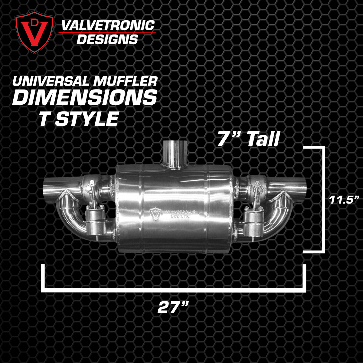 Valvetronic Designs - UNIVERSAL VALVED MUF - UVM.63MM.X1, UVM.63MM.X2, UVM.76MM.X1, UVM.76MM.X2, UVM.89MM.X1, UVM.89MM.X2, UVM.63MM.DUALOUT.X1, UVM.63MM.DUALOUT.X2, UVM.76MM.DUALOUT.X1, UVM.76MM.DUALOUT.X2, UVM.63MM.TSTYLE.X1, UVM.76MM.TSTYLE.X1, UVM.101M