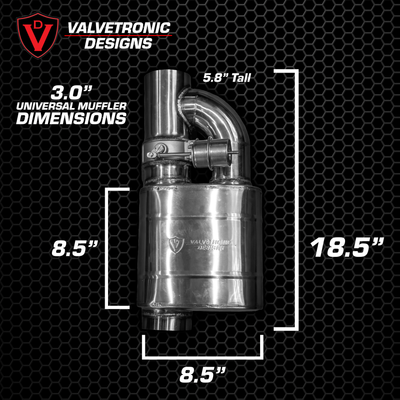Valvetronic Designs - UNIVERSAL VALVED MUF - UVM.63MM.X1, UVM.63MM.X2, UVM.76MM.X1, UVM.76MM.X2, UVM.89MM.X1, UVM.89MM.X2, UVM.63MM.DUALOUT.X1, UVM.63MM.DUALOUT.X2, UVM.76MM.DUALOUT.X1, UVM.76MM.DUALOUT.X2, UVM.63MM.TSTYLE.X1, UVM.76MM.TSTYLE.X1, UVM.101M