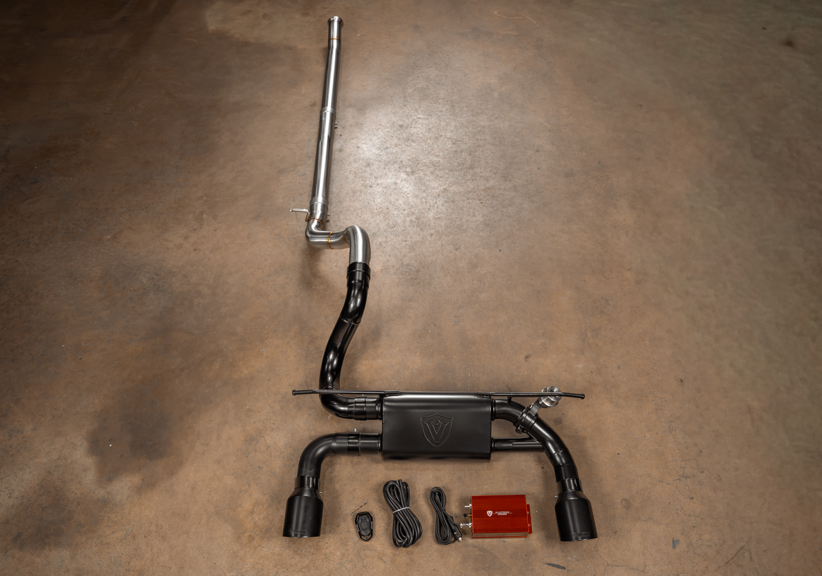 Valvetronic Designs - Jeep JLU/JL Wrangler Valved Sport Exhaust System - JEEP.JL.3.6L.VSES.BLK, JEEP.JL.2.0L.VSES.BLK, JEEP.JL.AXL.BLK, JEEP.JL.3.6L.MP.BR, JEEP.JL.2.0L.MP.BR