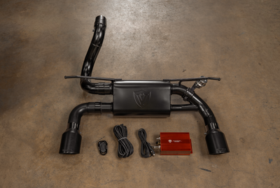 Valvetronic Designs - Jeep JLU/JL Wrangler Valved Sport Exhaust System - JEEP.JL.3.6L.VSES.BLK, JEEP.JL.2.0L.VSES.BLK, JEEP.JL.AXL.BLK, JEEP.JL.3.6L.MP.BR, JEEP.JL.2.0L.MP.BR