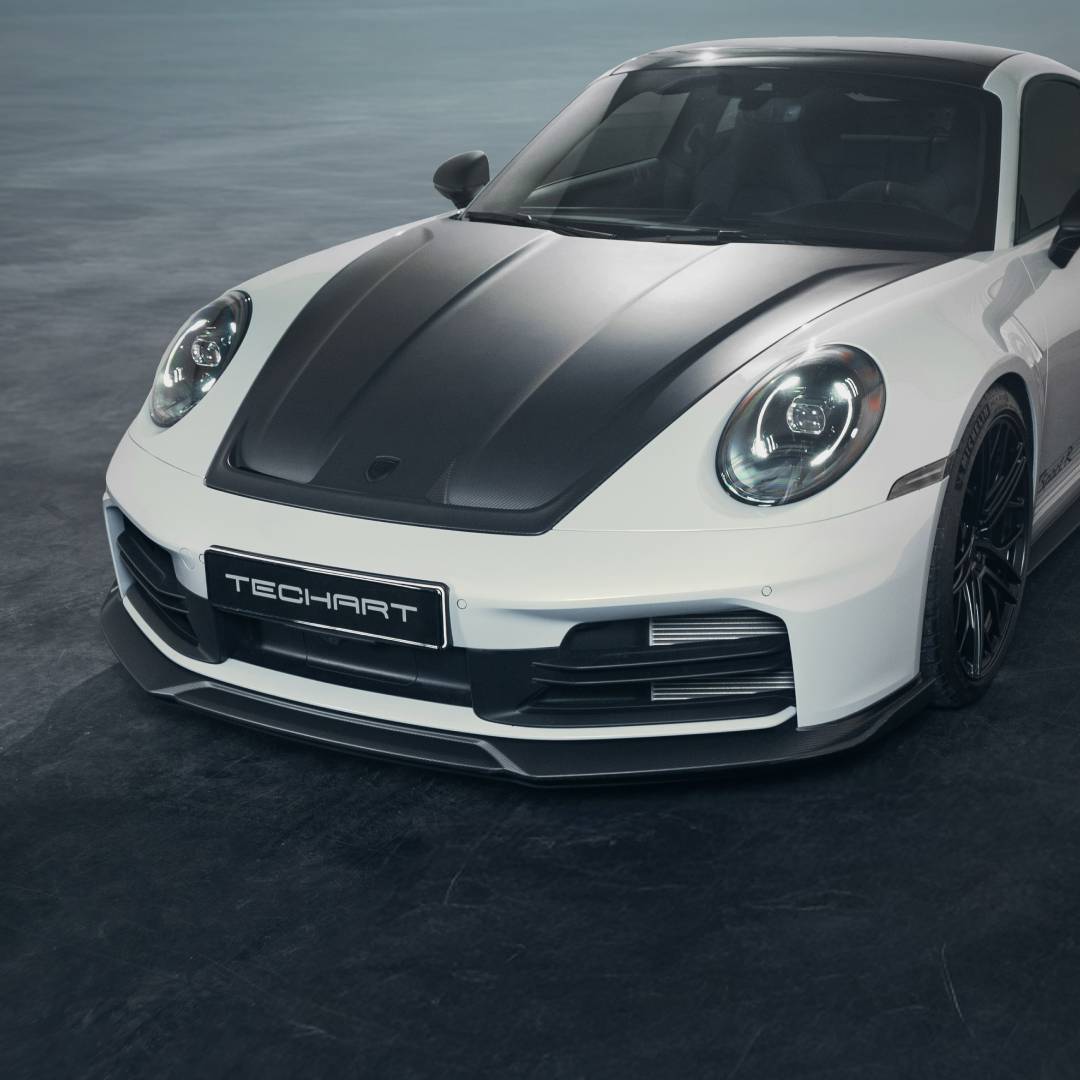 TECHART Front Spoiler Visible Carbon Matte for Porsche 911 992.1 — product image