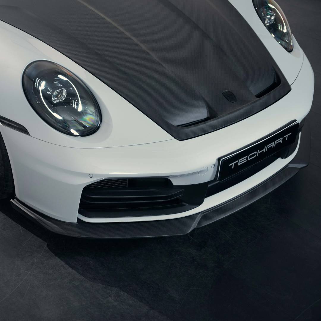 TECHART Front Spoiler Visible Carbon Matte for Porsche 911 992.1 — product image