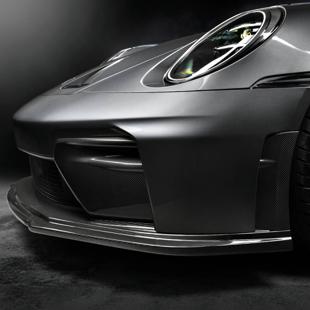TECHART Front Intake Trims Carbon Glossy for Porsche 911 992.1 — product image